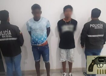 Dos presos en flagrancia por el delito de tenencia de arma de fuego y receptación   