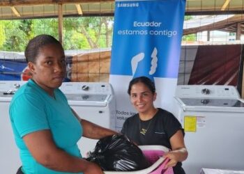 Samsung apoya a damnificados de Esmeraldas, con un Centro de Lavado Comunitario