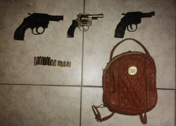 Agentes policiales incautaron tres armas de fuego