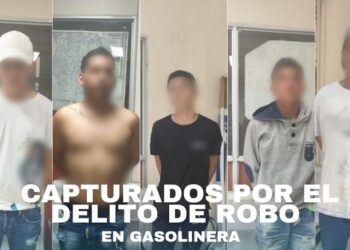 Policía captura a cinco implicados en el delito de robo a gasolinera