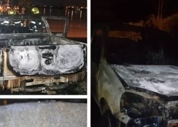 Un hombre fue secuestrado y sus captores incineraron una camioneta en un sector de la isla Luis Vargas Torres   