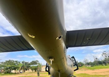 Helicóptero de FFAA recibe nueve impactos de bala durante operación en san Lorenzo