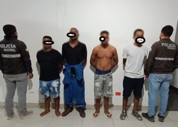 Cuatro presuntos extorsionadores aprehendidos en Esmeraldas